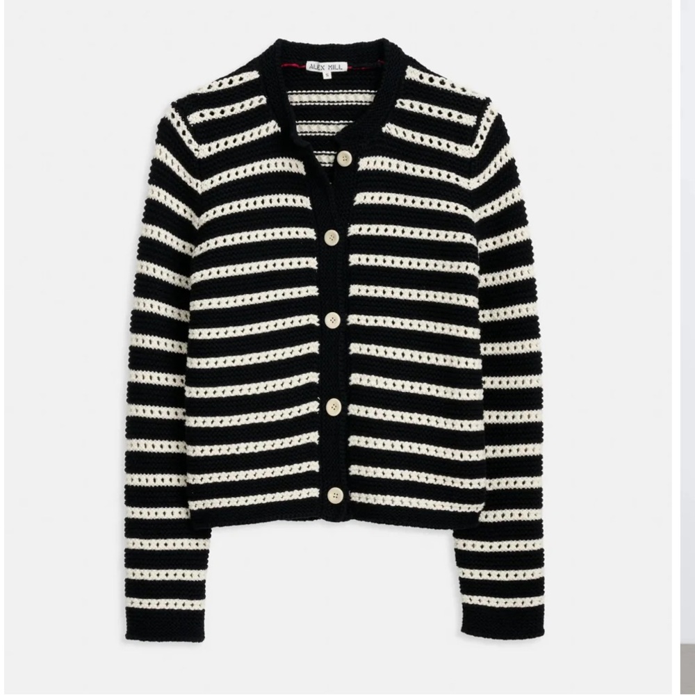 BNWT Alex Mill Cardigan - Black & White - M